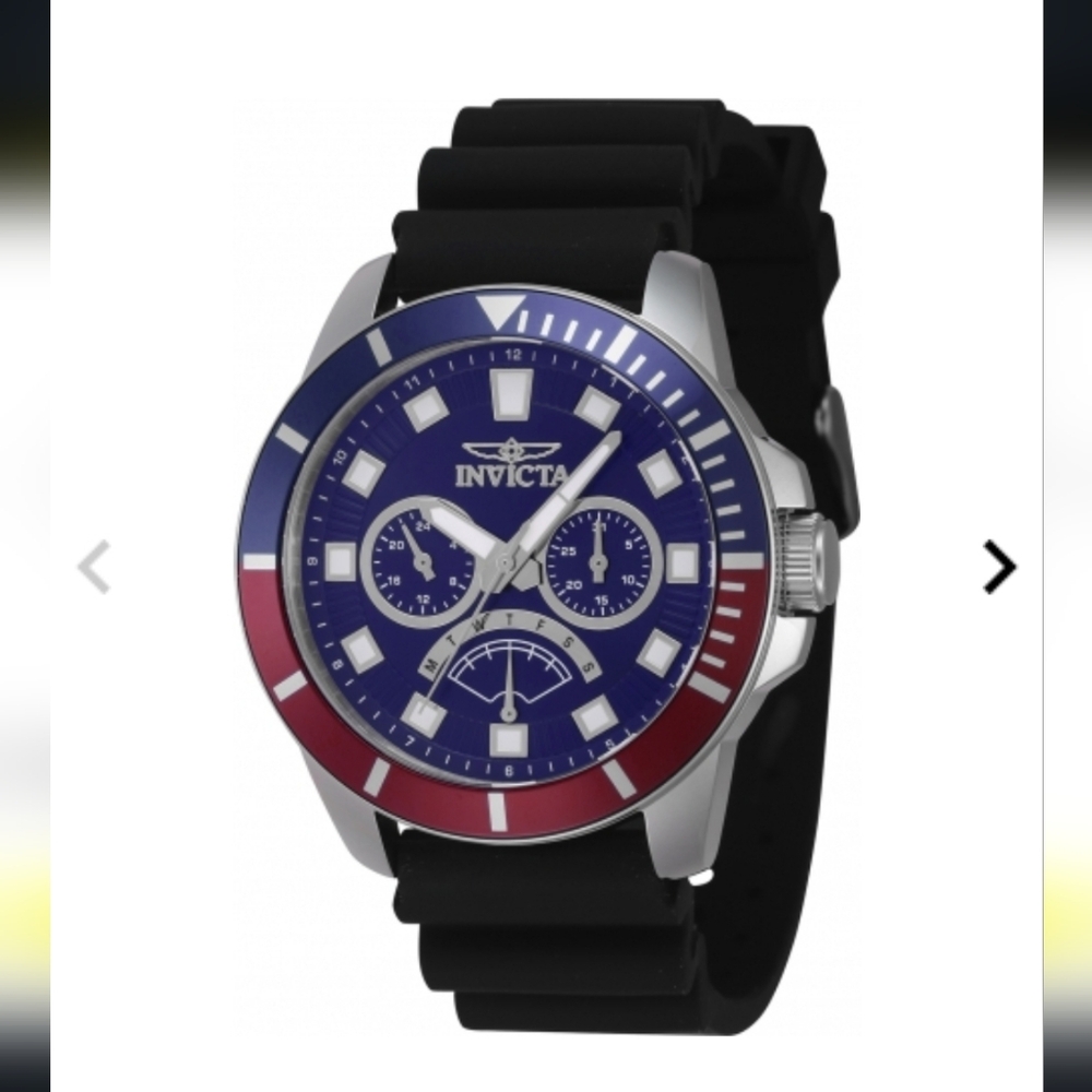 Invicta Men's Red, Blue, and Black Chronograph Watch (46928)